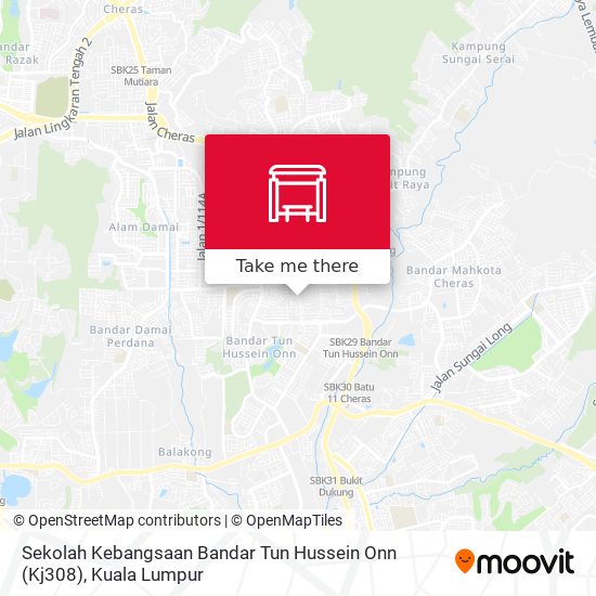 Peta Sekolah Kebangsaan Bandar Tun Hussein Onn (Kj308)