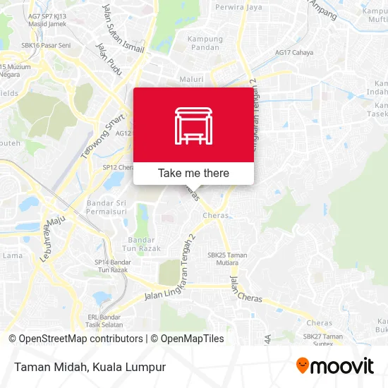 Taman Midah map