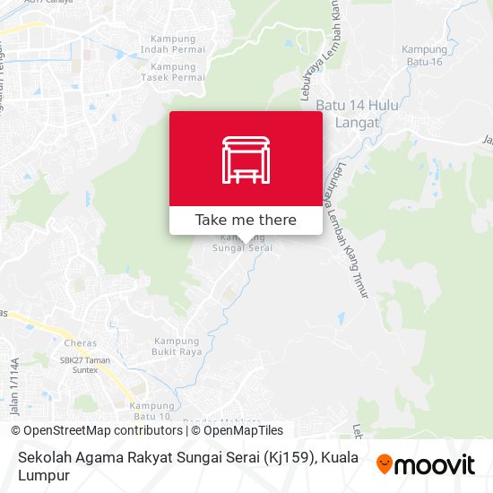 Sekolah Agama Rakyat Sungai Serai (Kj159) map