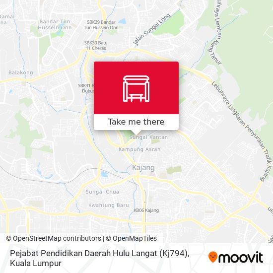 Pejabat Pendidikan Daerah Hulu Langat (Kj794) map