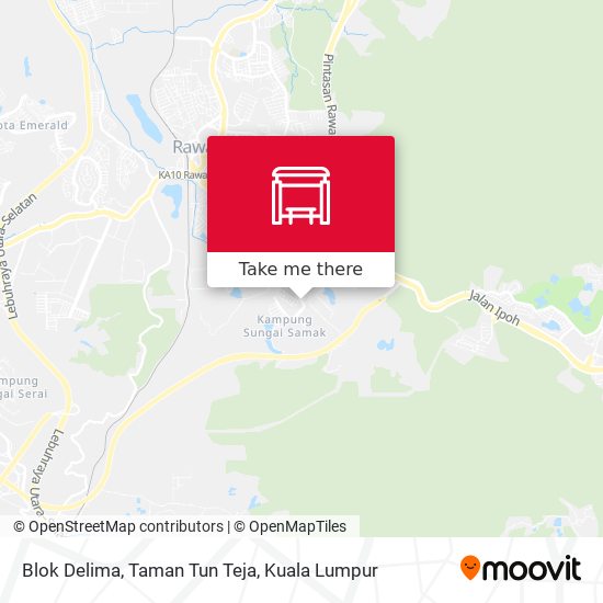 Blok Delima, Taman Tun Teja map