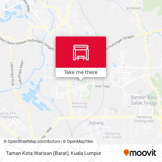 Peta Taman Kota Warisan (Barat)