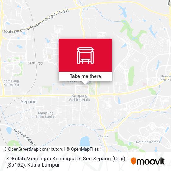 Peta Sekolah Menengah Kebangsaan Seri Sepang (Opp) (Sp152)