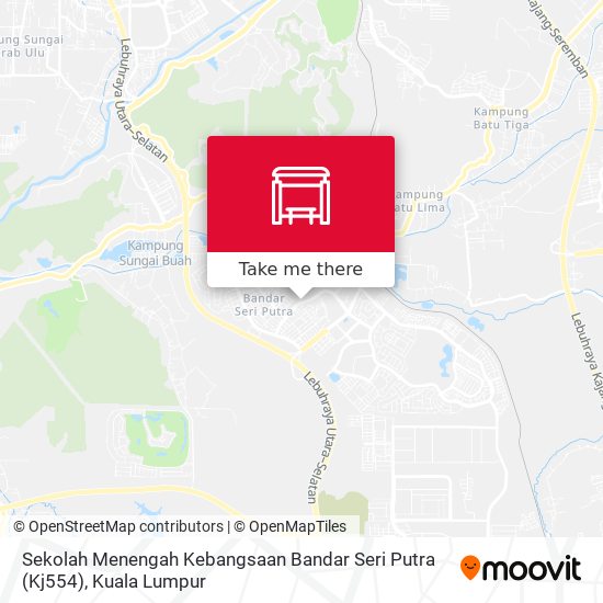 Sekolah Menengah Kebangsaan Bandar Seri Putra (Kj554) map