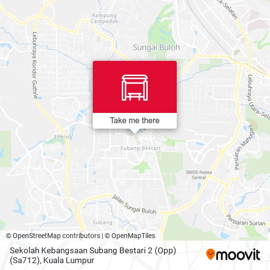 Peta Sekolah Kebangsaan Subang Bestari 2 (Opp) (Sa712)