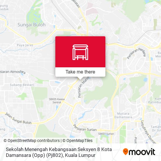 Peta Sekolah Menengah Kebangsaan Seksyen 8 Kota Damansara (Opp) (Pj802)