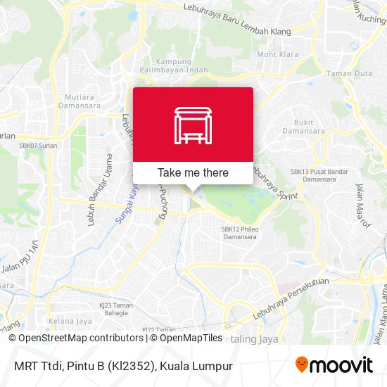 MRT Ttdi, Pintu B (Kl2352) map