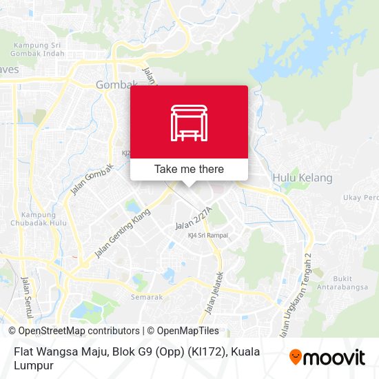 Peta Flat Wangsa Maju, Blok G9 (Opp) (Kl172)