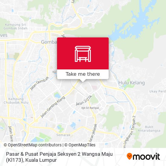 Peta Pasar & Pusat Penjaja Seksyen 2 Wangsa Maju (Kl173)