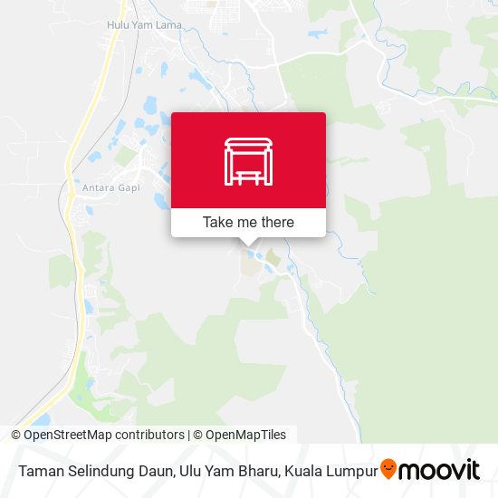 Peta Taman Selindung Daun, Ulu Yam Bharu