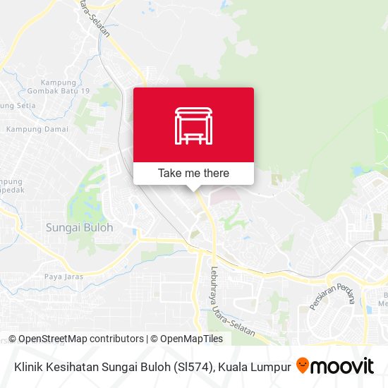 Peta Klinik Kesihatan Sungai Buloh (Sl574)