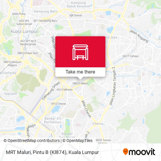 MRT Maluri, Pintu B (Kl874) map