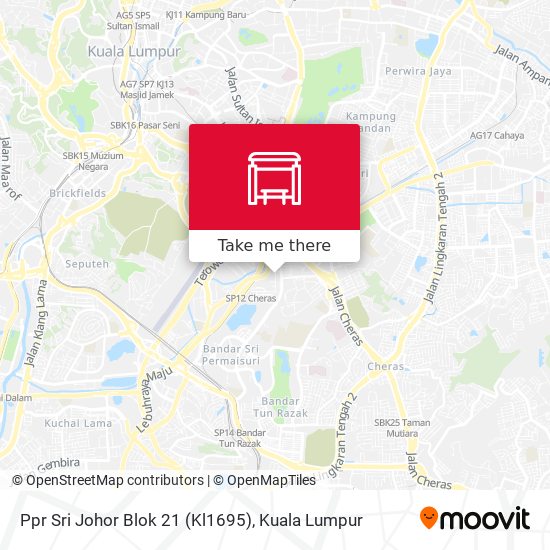 Peta Ppr Sri Johor Blok 21 (Kl1695)