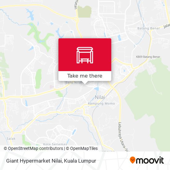 Peta Giant Hypermarket Nilai