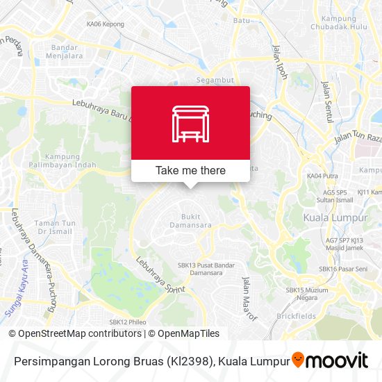 Peta Persimpangan Lorong Bruas (Kl2398)