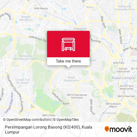 Peta Persimpangan Lorong Basong (Kl2400)