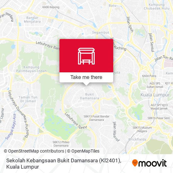 Peta Sekolah Kebangsaan Bukit Damansara (Kl2401)