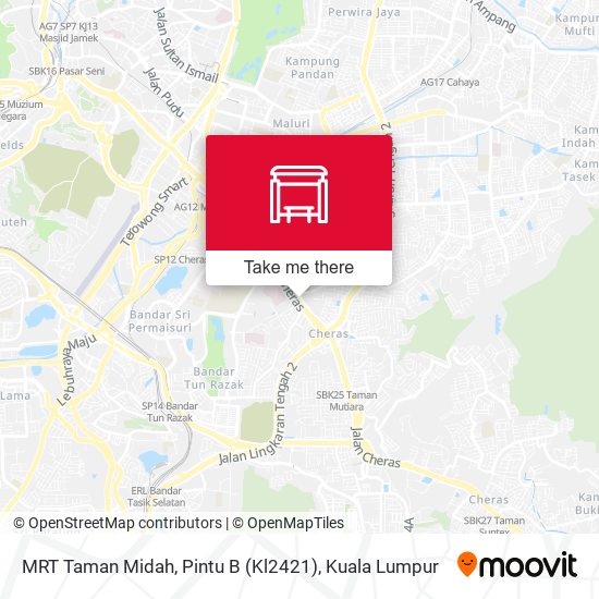 MRT Taman Midah, Pintu B (Kl2421) map