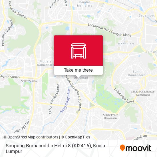 Simpang Burhanuddin Helmi 8 (Kl2416) map