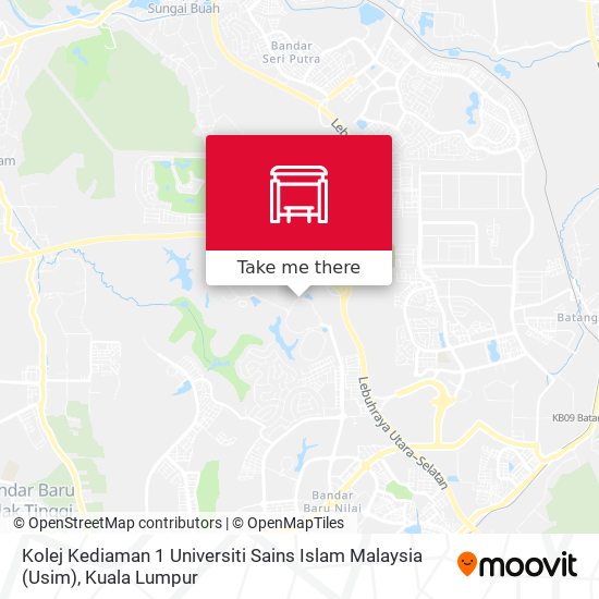 Peta Kolej Kediaman 1 Universiti Sains Islam Malaysia (Usim)