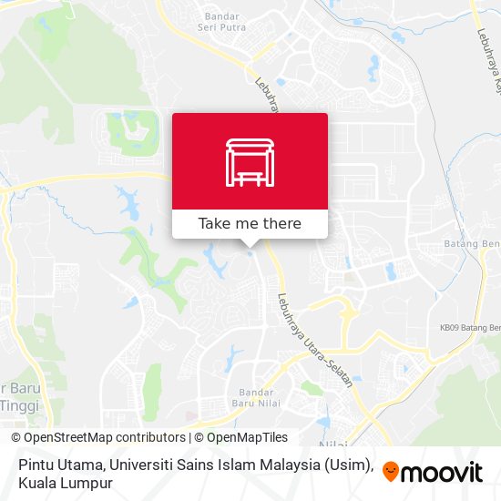 Peta Pintu Utama, Universiti Sains Islam Malaysia (Usim)