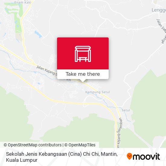 Peta Sekolah Jenis Kebangsaan (Cina) Chi Chi, Mantin