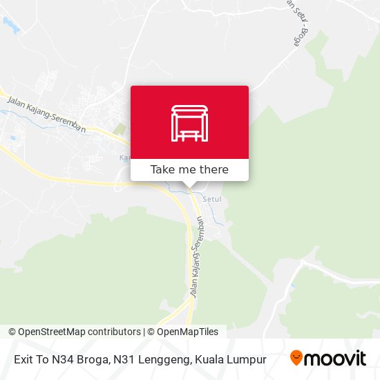 Peta Exit To N34 Broga, N31 Lenggeng