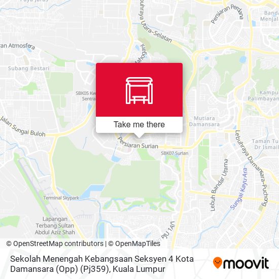 Peta Sekolah Menengah Kebangsaan Seksyen 4 Kota Damansara (Opp) (Pj359)