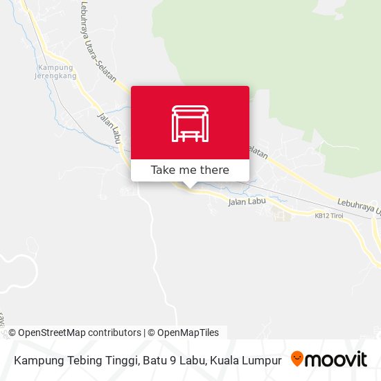 Kampung Tebing Tinggi, Batu 9 Labu map