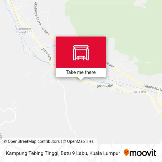 Kampung Tebing Tinggi, Batu 9 Labu map