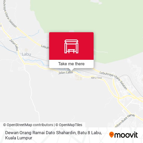 Dewan Orang Ramai Dato Shahardin, Batu 8 Labu map