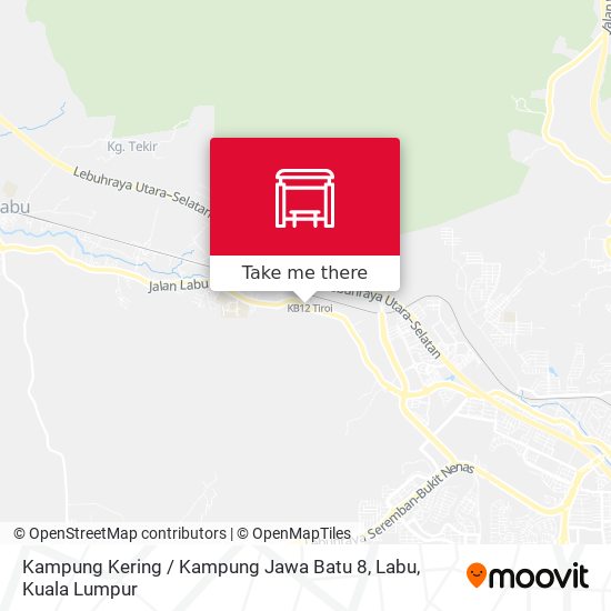 Peta Kampung Kering / Kampung Jawa Batu 8, Labu
