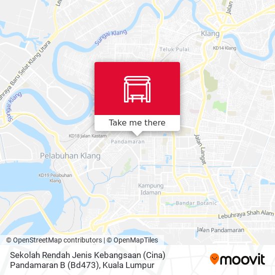 Peta Sekolah Rendah Jenis Kebangsaan (Cina) Pandamaran B (Bd473)