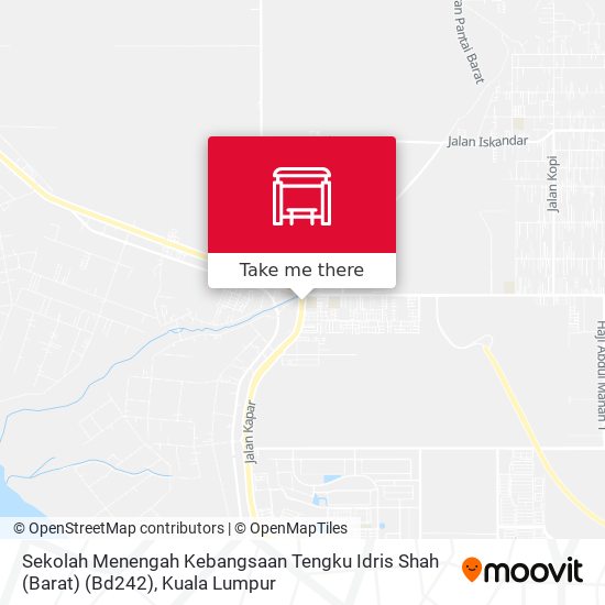 Peta Sekolah Menengah Kebangsaan Tengku Idris Shah (Barat) (Bd242)