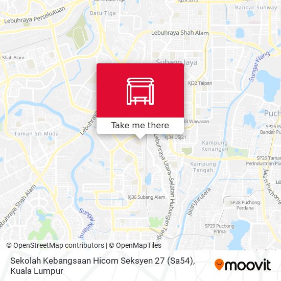 Peta Sekolah Kebangsaan Hicom Seksyen 27 (Sa54)