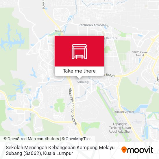 Peta Sekolah Menengah Kebangsaan Kampung Melayu Subang (Sa662)