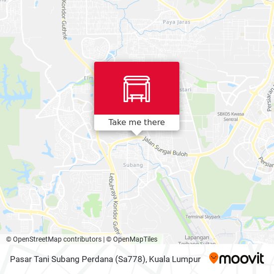 Pasar Tani Subang Perdana (Sa778) map