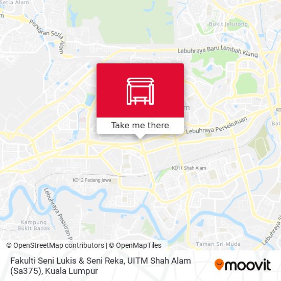 Fakulti Seni Lukis & Seni Reka, UITM Shah Alam (Sa375) map