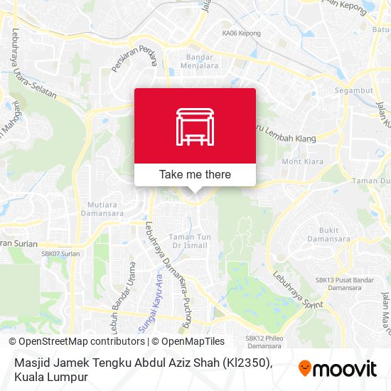 Peta Masjid Jamek Tengku Abdul Aziz Shah (Kl2350)