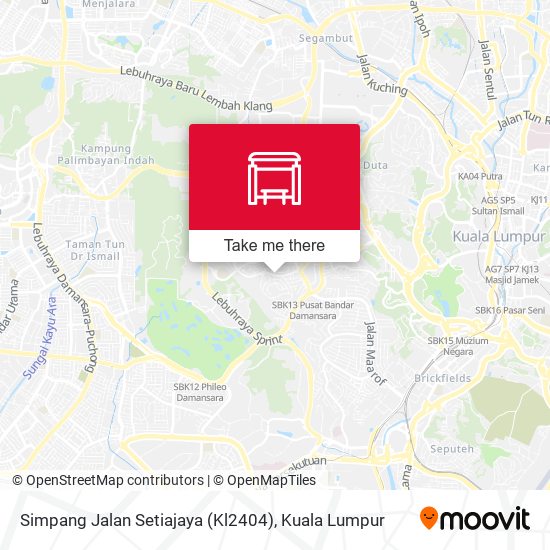 Peta Simpang Jalan Setiajaya (Kl2404)
