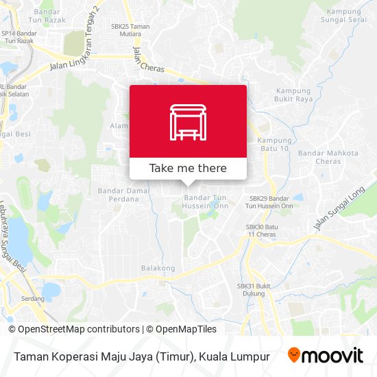 Peta Taman Koperasi Maju Jaya (Timur)