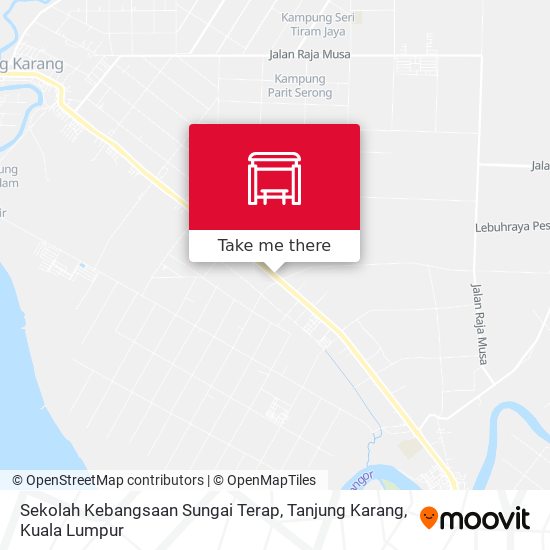 Peta Sekolah Kebangsaan Sungai Terap, Tanjung Karang