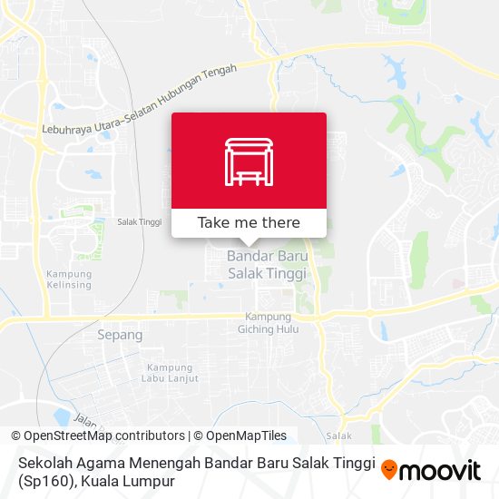 Sekolah Agama Menengah Bandar Baru Salak Tinggi (Sp160) map