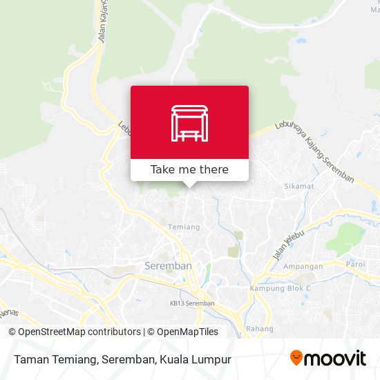 Peta Taman Temiang, Seremban
