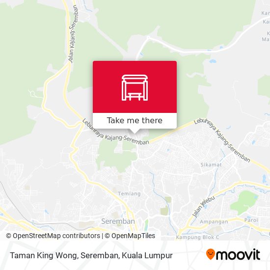 Peta Taman King Wong, Seremban