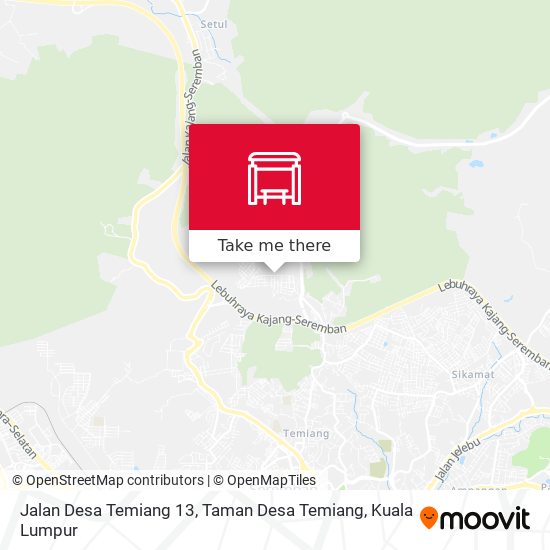 Peta Jalan Desa Temiang 13, Taman Desa Temiang