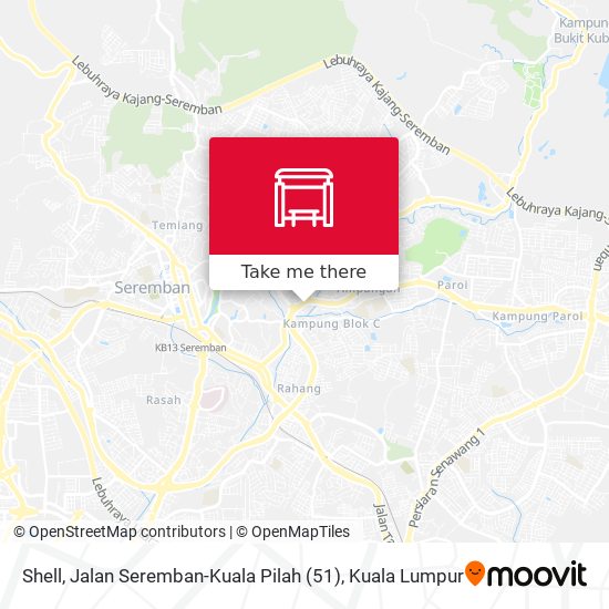 Shell, Jalan Seremban-Kuala Pilah (51) map