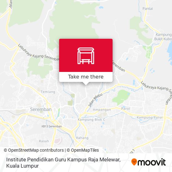 Institute Pendidikan Guru Kampus Raja Melewar map