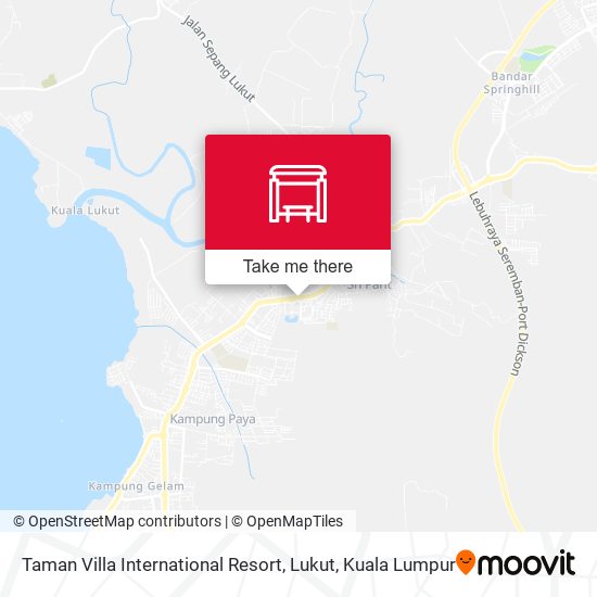 Peta Taman Villa International Resort, Lukut