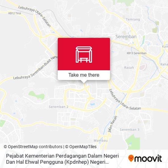 Peta Pejabat Kementerian Perdagangan Dalam Negeri Dan Hal Ehwal Pengguna (Kpdnhep) Negeri Sembilan